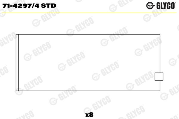 GLYCO F7142974STD Kol Yatak Std Opelastra G 1.7 Cdti Dti 16v 02.00-07.04 Astra H Combo Corsa C Meriva